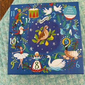 Galison Twelve Days Wreath 500 Piece Puzzle
